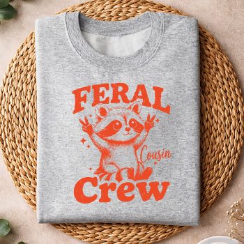 Alternative view of Summer Feral Cousin Crew Raccoon Matching Family SVG PNG