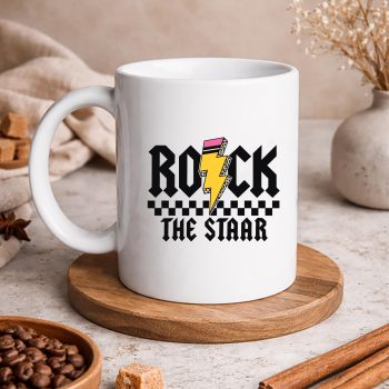 TestingDayRockTheStaarTestABCDMotivationalTeachermug