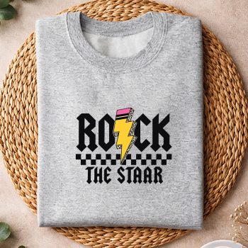 Alternative view of Testing Day Rock The Staar Test ABCD Motivational Teacher SVG PNG