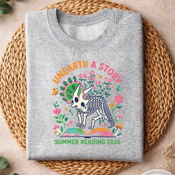 Alternative view of Reading, Unearth a Story Summer Reading 2026 Dino Skeleton SVG PNG