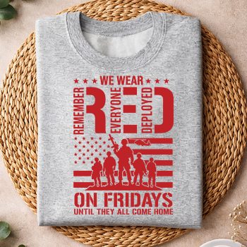 Alternative view of We Wear RED on Friday Remember Everyone Deployed SVG PNG