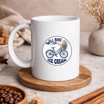 WillBikeforIceCreamCuteClassicBicycleIceCreammug