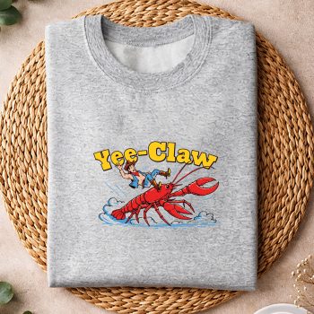 Alternative view of Yee Claw Western Cowboy Riding Crawfish Crawdad SVG PNG