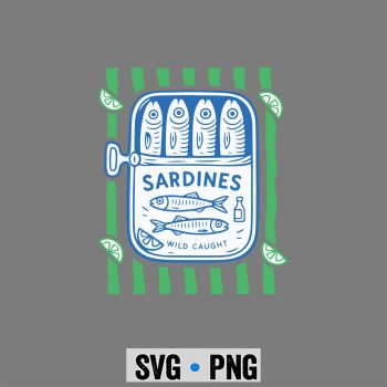 les Sardines Fisherman Aesthetic Coastal Sardine Fish SVG PNG