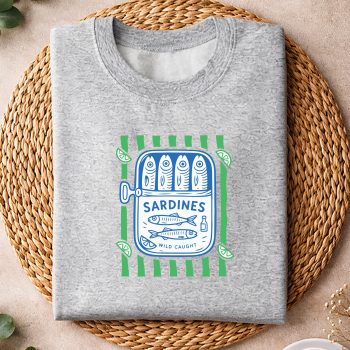 Alternative view of les Sardines Fisherman Aesthetic Coastal Sardine Fish SVG PNG