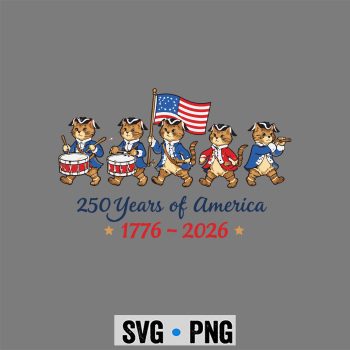 Cats 250 Patriot SVG, 250 Years of America Cats Patriotic Cat SVG PNG