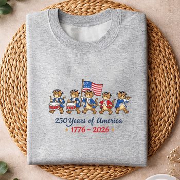 Alternative view of Cats 250 Patriot SVG, 250 Years of America Cats Patriotic Cat SVG PNG