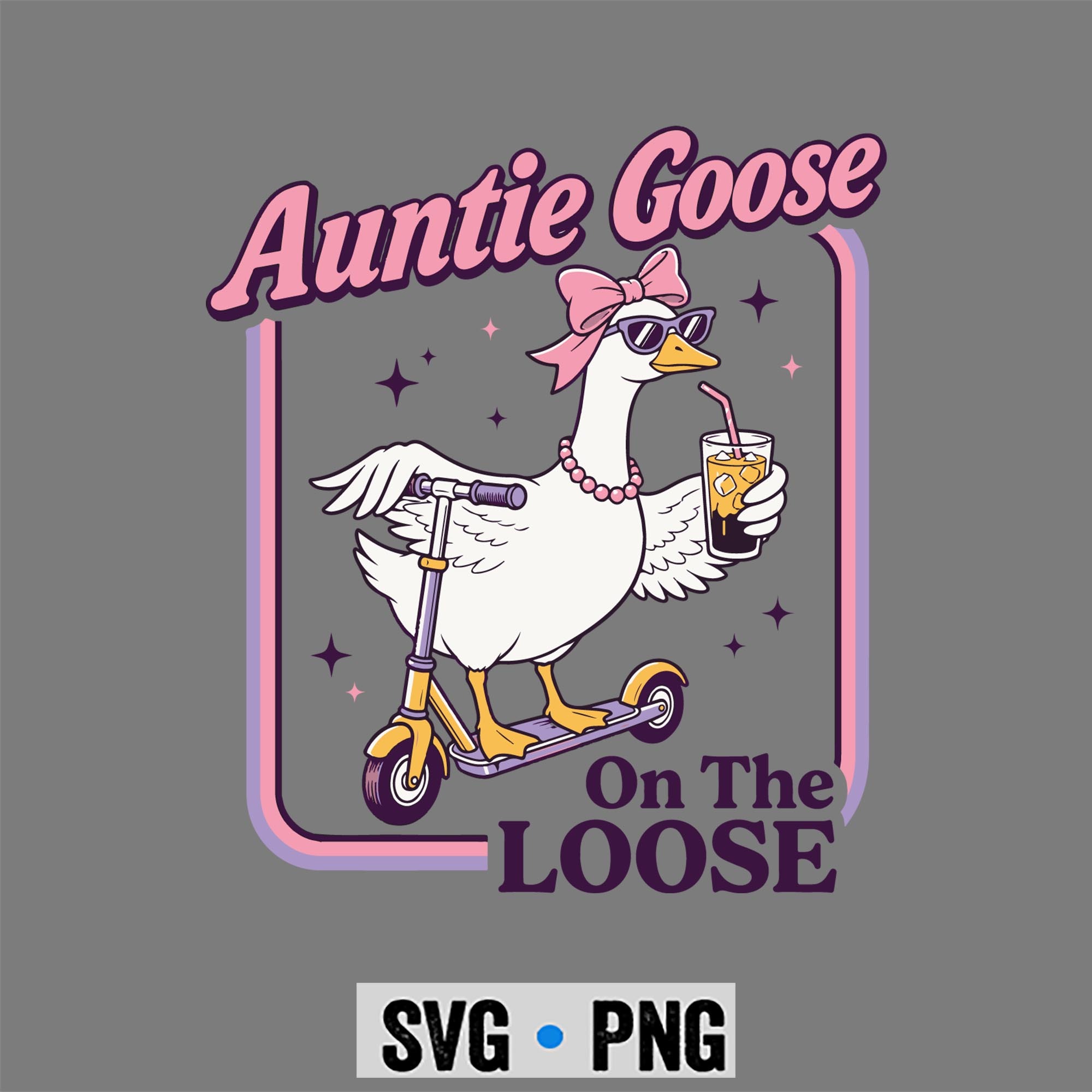 Auntie Goose SVG, Auntie Goose On The Loose Funny Aunt Goose SVG PNG 1 Auntie Goose SVG, Auntie Goose On The Loose Funny Aunt Goose SVG PNG