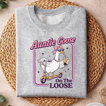 Alternative view of Auntie Goose SVG, Auntie Goose On The Loose Funny Aunt Goose SVG PNG