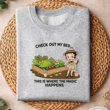 Alternative view of Betty Boop Gardening SVG, Betty Boop Check Out My Bed This Where The Magic Happens Gardener SVG PNG