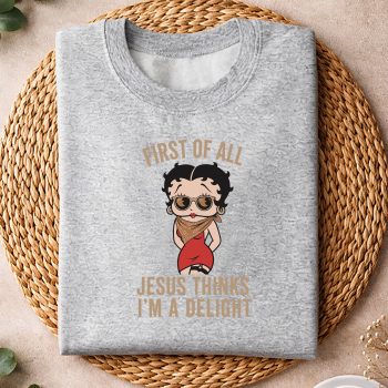 Alternative view of Betty Boop Delight SVG, Betty Boop Christian First of All Jesus Thinks Im A Delight SVG PNG