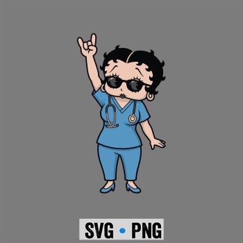 Betty Boop Nurse SVG, Betty Boop Nurse Week Appreciation Funny Nurse SVG PNG