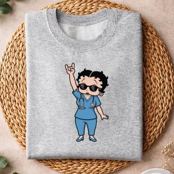 Alternative view of Betty Boop Nurse SVG, Betty Boop Nurse Week Appreciation Funny Nurse SVG PNG
