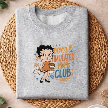 Alternative view of Betty Boop Moms Club, Betty Boop Over Timulated Moms Club Coffee Funny Mama SVG PNG