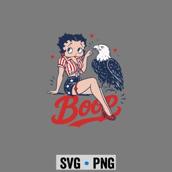 Betty Boop Patriot SVG, Betty Boop USA Girl and Eagle Funny Patriotic SVG PNG
