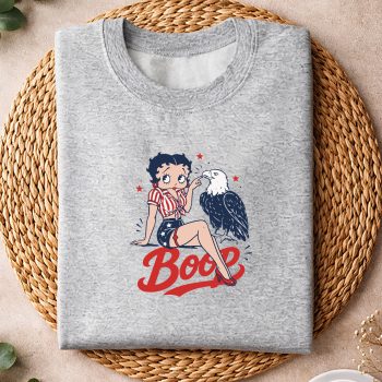 Alternative view of Betty Boop Patriot SVG, Betty Boop USA Girl and Eagle Funny Patriotic SVG PNG