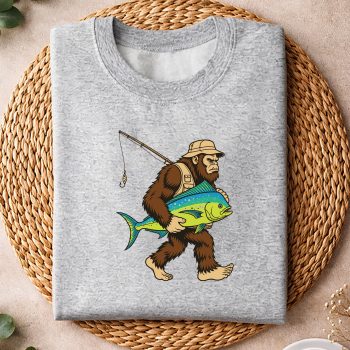 Alternative view of Bigfoot Fisherman, Bigfoot Fisherman Saltwater Fishing Sasquatch Performance SVG PNG