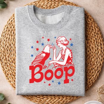 Alternative view of Boop Eagle Patriotic SVG, Boop Vintage Girl and Eagle Funny Patriotic SVG PNG