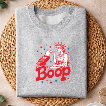 Alternative view of Boop Liberty Patriot SVG, Boop Vintage Statue of Liberty and Eagle Funny Patriotic SVG PNG