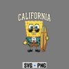 CaliforniaRetroSurfingCaliforniaBeachSunsetSummerSpongebob