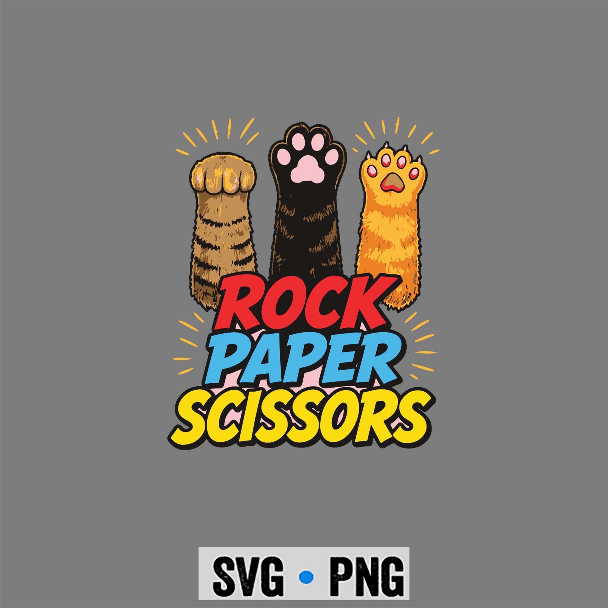 Cat Rock Scissors SVG, Cat Paws Rock Paper Scissors Animal Rescue SVG PNG 1 Cat Rock Scissors SVG, Cat Paws Rock Paper Scissors Animal Rescue SVG PNG