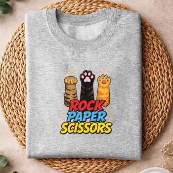 Alternative view of Cat Rock Scissors SVG, Cat Paws Rock Paper Scissors Animal Rescue SVG PNG