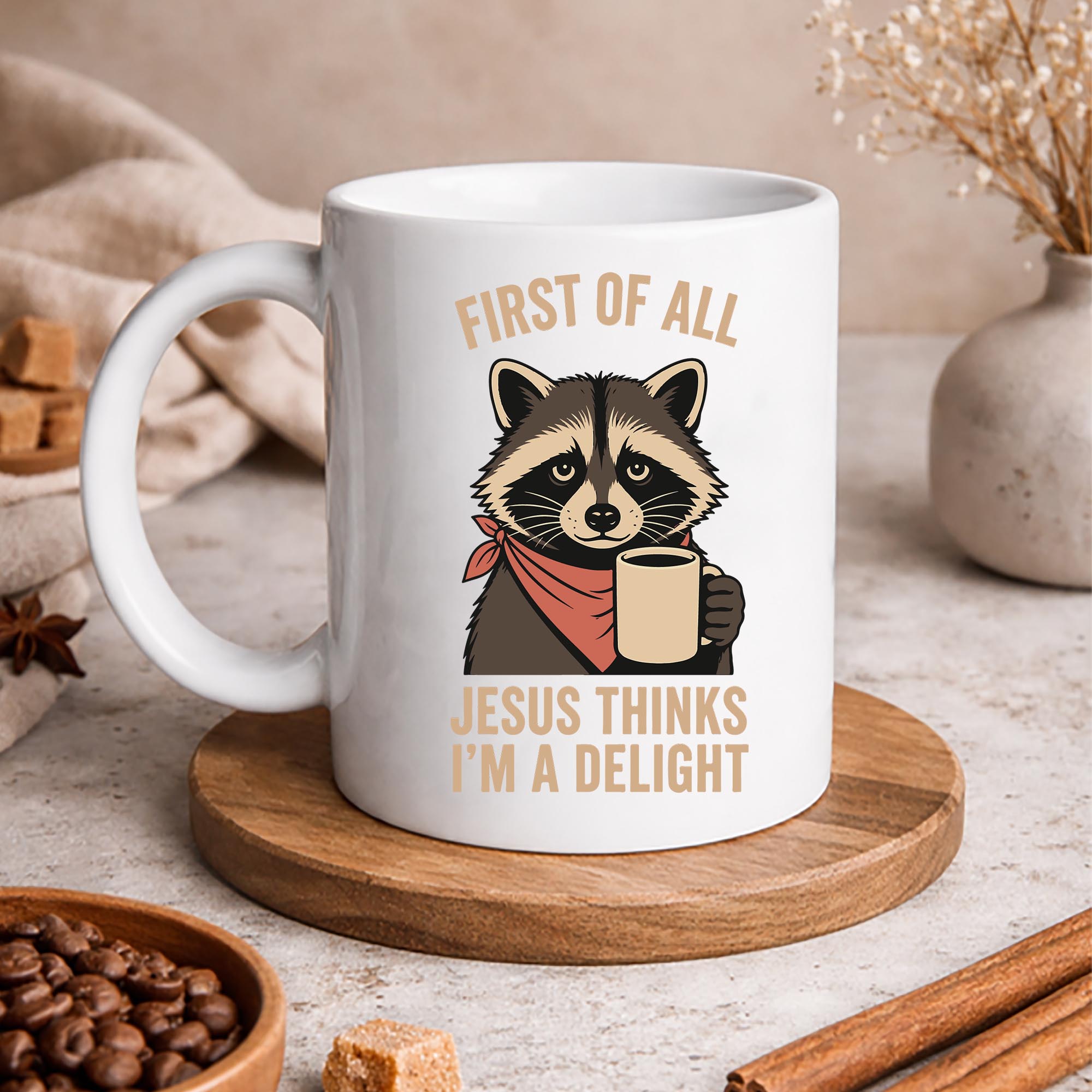 Raccoon Jesus Delight SVG, Christian First of All Jesus Thinks Im A Delight Racoon SVG PNG 3 Raccoon Jesus Delight SVG, Christian First of All Jesus Thinks Im A Delight Racoon SVG PNG - Image 3