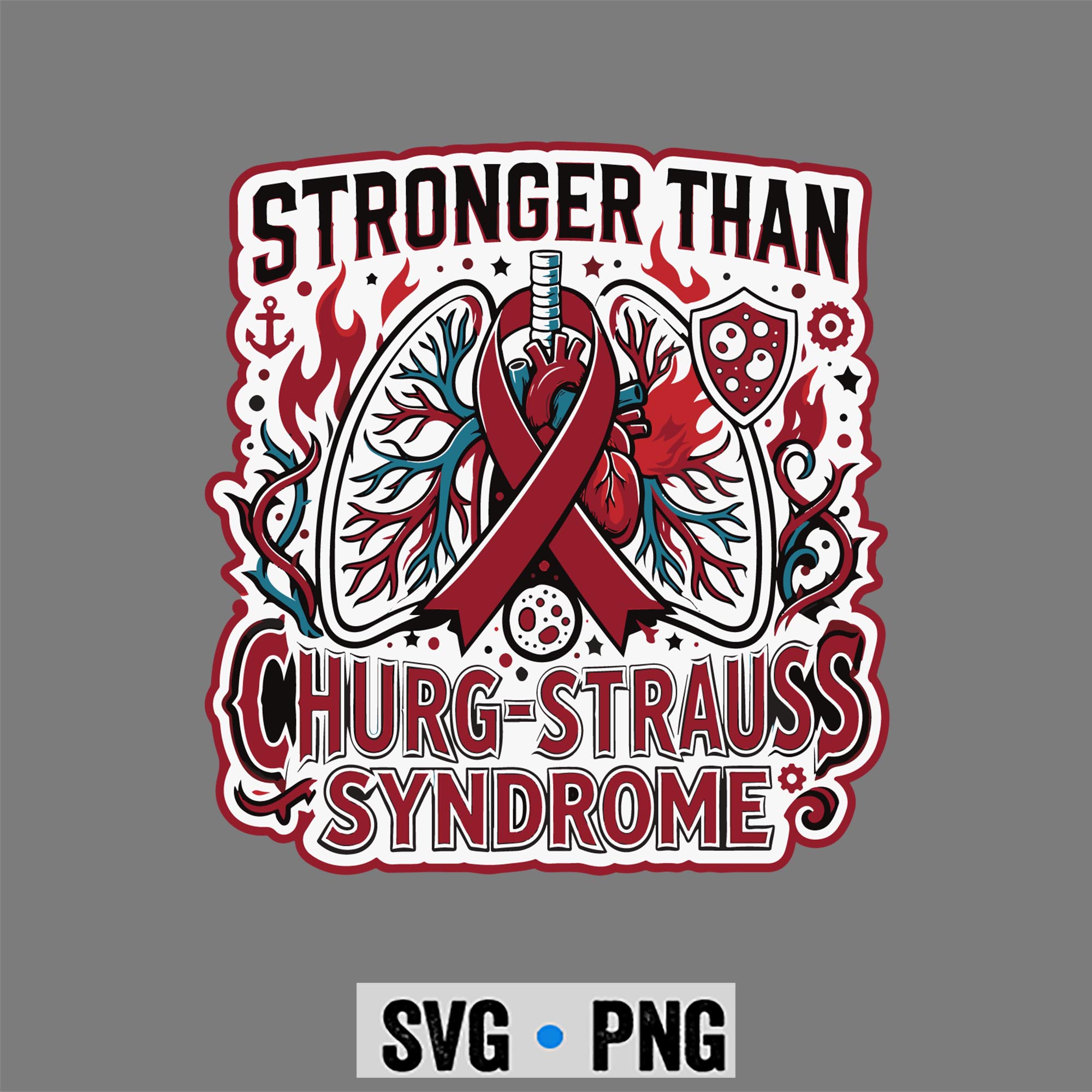 Churg Strauss Awareness SVG, Churg Strauss Syndrome Awareness Autoimmune Disease SVG PNG 1 Churg Strauss Awareness SVG, Churg Strauss Syndrome Awareness Autoimmune Disease SVG PNG