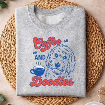Alternative view of Dogs, Coffee and Doodles Funny Doodle Coffee Club Pet Lover SVG PNG