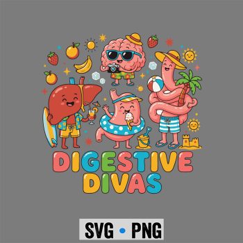 Digestive Divas Gastro SVG, Digestive Divas Summer Gastro Crew Gastroenterologist SVG PNG