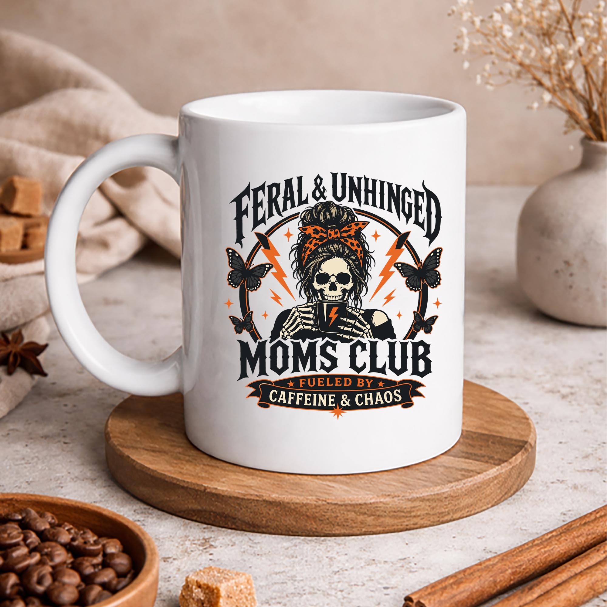 Moms Club, Feral and Unhinged Moms Club Skull Funny Mom Life SVG PNG 3 Moms Club, Feral and Unhinged Moms Club Skull Funny Mom Life SVG PNG - Image 3