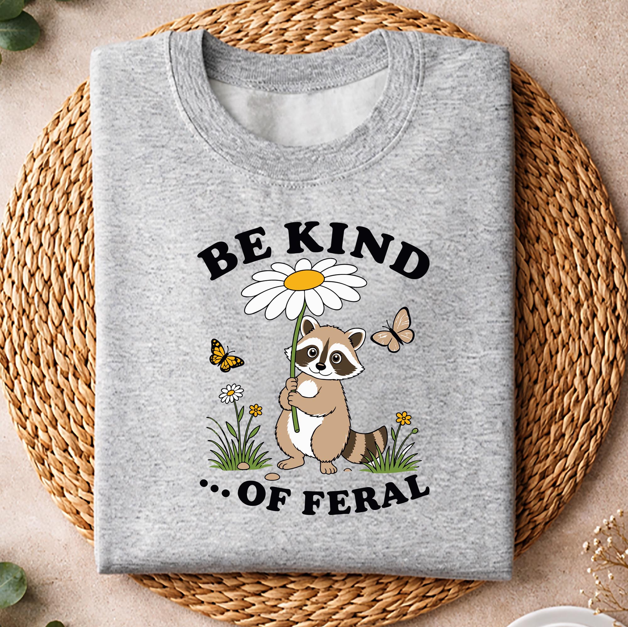 Raccoon, Funny Be Kind of Feral Racoon Sarcastic Ironic Mental Health SVG PNG 2 Raccoon, Funny Be Kind of Feral Racoon Sarcastic Ironic Mental Health SVG PNG - Image 2