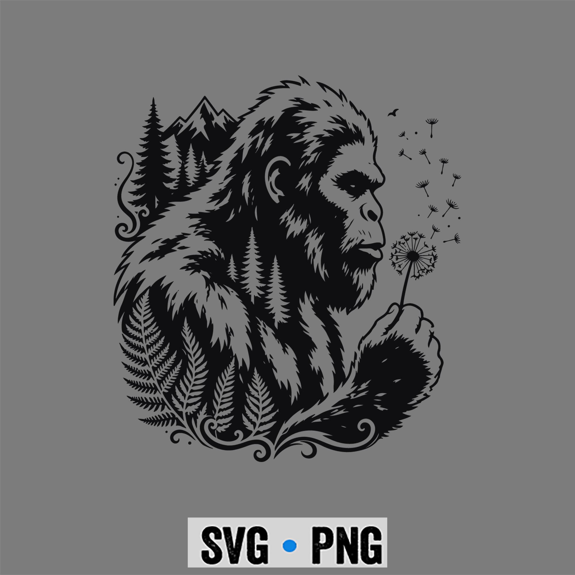 Bigfoot, Funny Bigfoot Blowing Wishes Dandelion Nature Vintage SVG PNG 1 Bigfoot, Funny Bigfoot Blowing Wishes Dandelion Nature Vintage SVG PNG