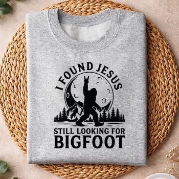 Bigfoot Found Jesus SVG, Funny I Found Jesus Still Looking for Bigfoot Christian SVG PNG 4 FunnyIFoundJesusStillLookingforBigfootChristiansweater