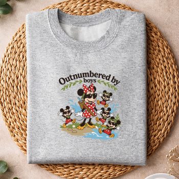 Alternative view of Mickey Mom, Funny Outnumbered By Boys Mickey Mom of Boys Mothers Day SVG PNG