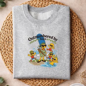 Alternative view of Simpson Mom, Funny Outnumbered By Boys Simpson Mom of Boys Mothers Day SVG PNG