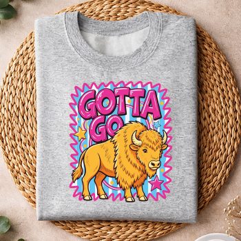 Alternative view of Bison Buffalo Rodeo SVG, Funny Western Bison Gotta Go Buffalo Rodeo Summer Vibes SVG PNG