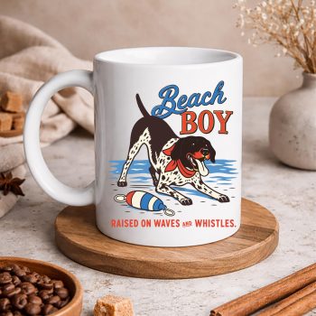 GermanShorthairedPointerRaisedOnWavesWhistlesmug