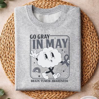 Alternative view of Brain Tumor Awareness SVG, Go Gray in May Brain Tumor Awareness Support Ribbon SVG PNG