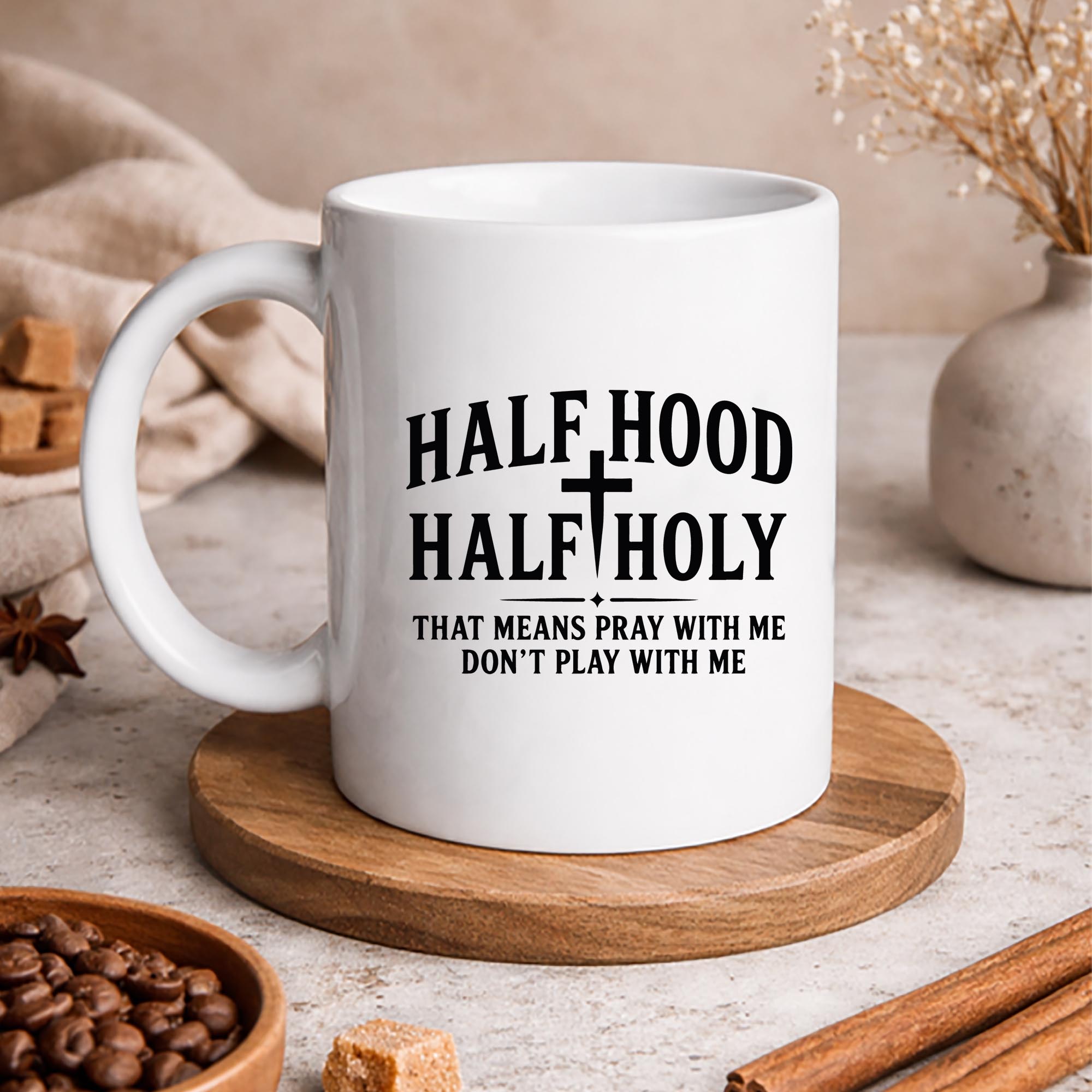 Half Hood Holy SVG, Half Hood Half Holy Funny Saying Humor Christian SVG PNG 3 Half Hood Holy SVG, Half Hood Half Holy Funny Saying Humor Christian SVG PNG - Image 3