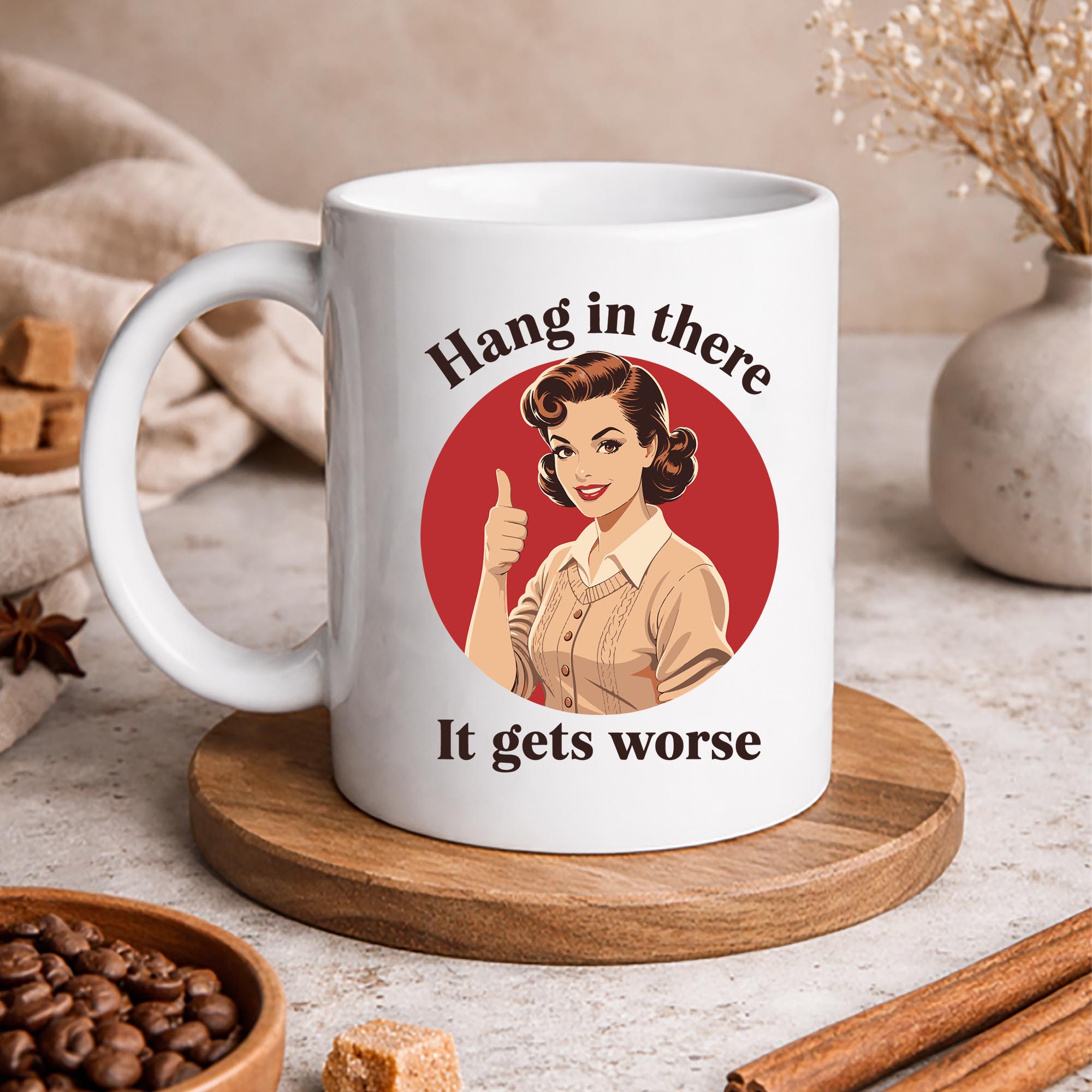 Hang Worse Sarcastic SVG, Hang in There It Gets Worse Retro Vintage Sarcastic SVG PNG 3 Hang Worse Sarcastic SVG, Hang in There It Gets Worse Retro Vintage Sarcastic SVG PNG - Image 3