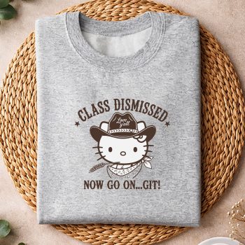 Alternative view of Hello Kitty Last Day SVG, Hello Kitty Class Dismissed Now Go On Git Teacher End of Year SVG PNG