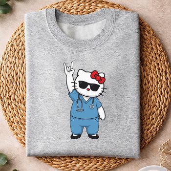 Alternative view of Hello Kitty Nurse SVG, Hello Kitty Nurse Week Appreciation Funny Nurse SVG PNG