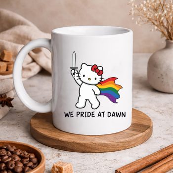 HelloKittyWePrideAtDawnFunnyLGBTSupportPrideMonthmug