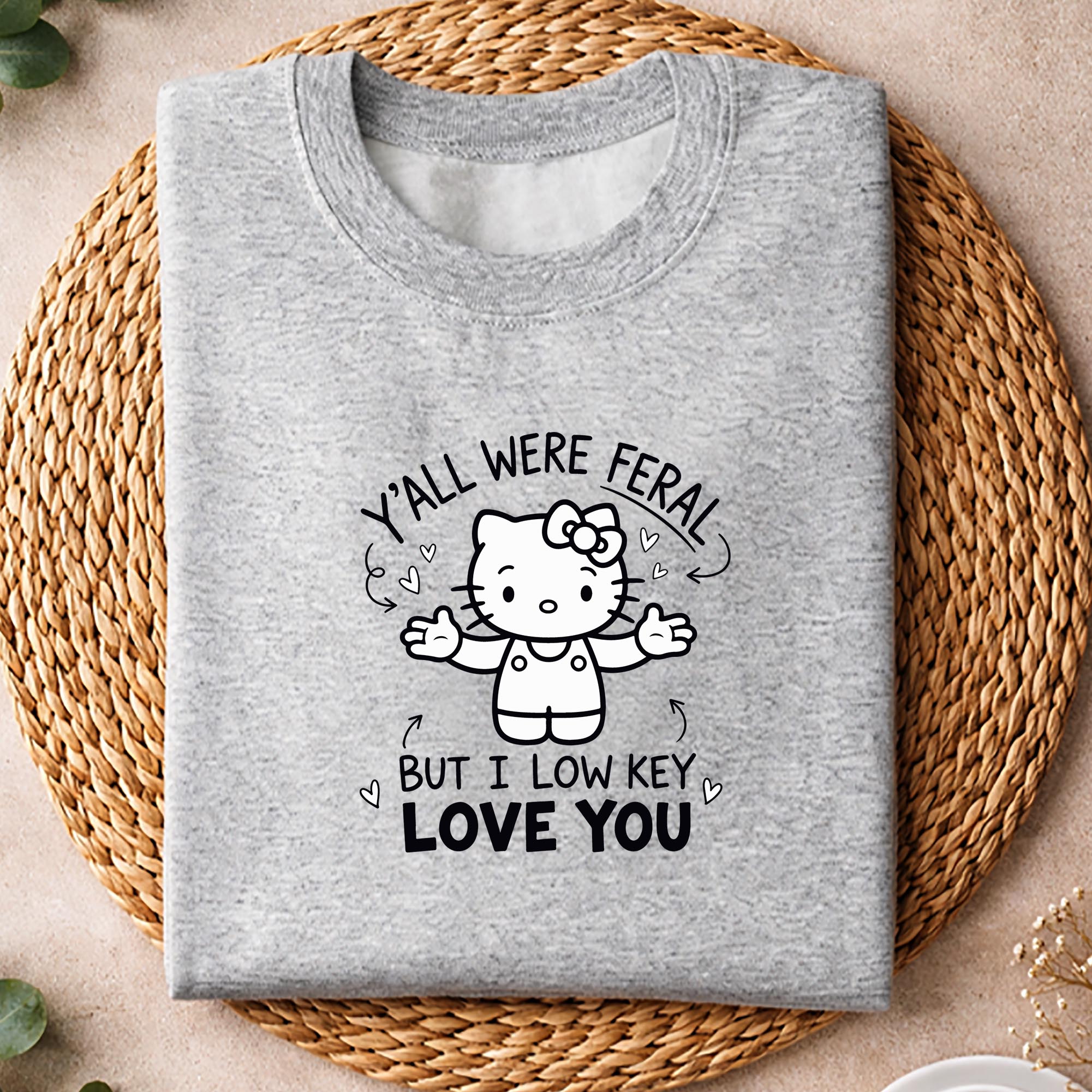 Hello Kitty Low Key SVG, Hello Kitty Y all were Feral But I Low Key Love You Funny SVG PNG 2 Hello Kitty Low Key SVG, Hello Kitty Y all were Feral But I Low Key Love You Funny SVG PNG - Image 2