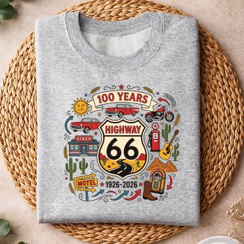Alternative view of Highway 66, Highway 66 100 Years Centennial 1926 2026 Road Trip SVG PNG