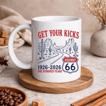 Travel, Highway 66 Get Your Kicks Centennial 1926 2026 Road Trip SVG PNG 5 Highway66GetYourKicksCentennial19262026RoadTripmug