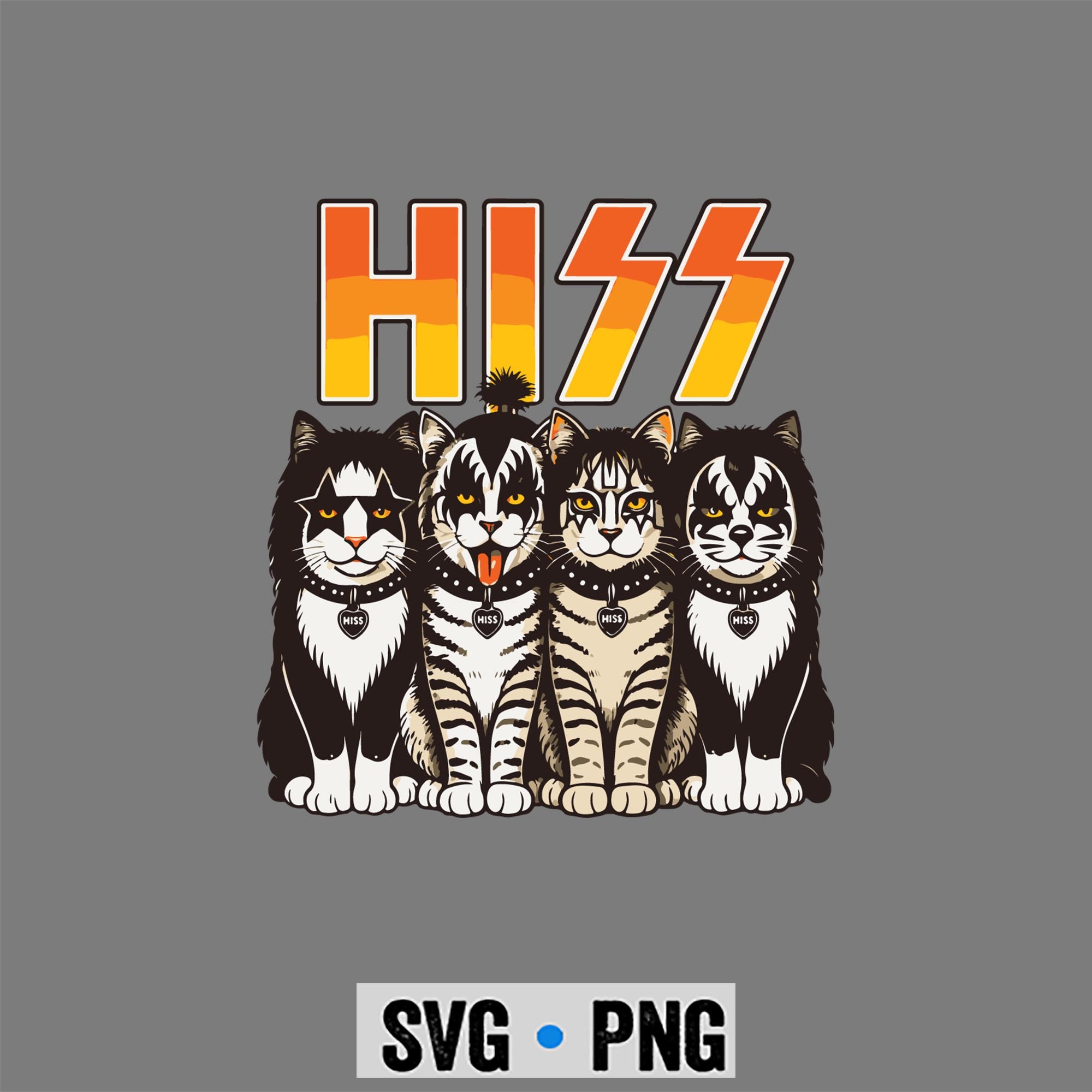 Hiss Cat Rock SVG, Hiss Cat Kittens Lovers Rock Rockin SVG PNG 1 Hiss Cat Rock SVG, Hiss Cat Kittens Lovers Rock Rockin SVG PNG