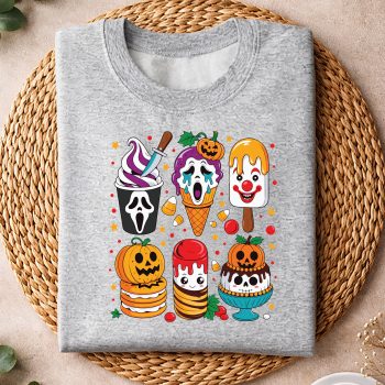 Alternative view of Horror Popsicle Summerween SVG, Horror Movie Summer Popsicle Halloween Ice Cream Summerween SVG PNG