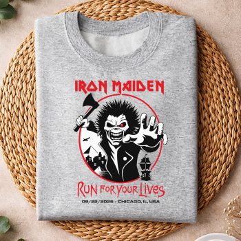 IronMaidenRunforYourLivesTour2026Chicagosweater